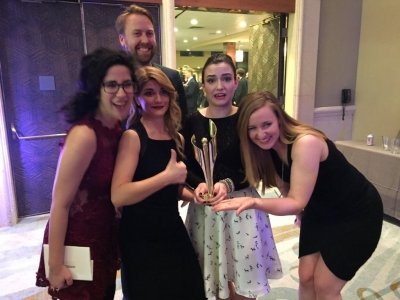 WomenFP's tweet photo. #CSA2016
#CanadianScreenAwards2016
#Negovanman
#Carmillaseries #Carmilla
#NatashaNegovanlis
#EliseBauman https://t.co/bqc9Hkns1v