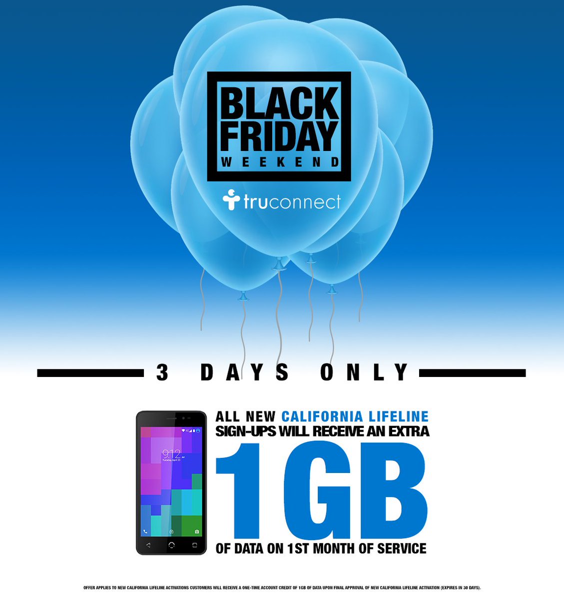 tcdagents's tweet image. BLACK FRIDAY WEEKEND 🦃: All NEW CA LifeLine customers get an extra 1GB of data! See below and check your email for more info.