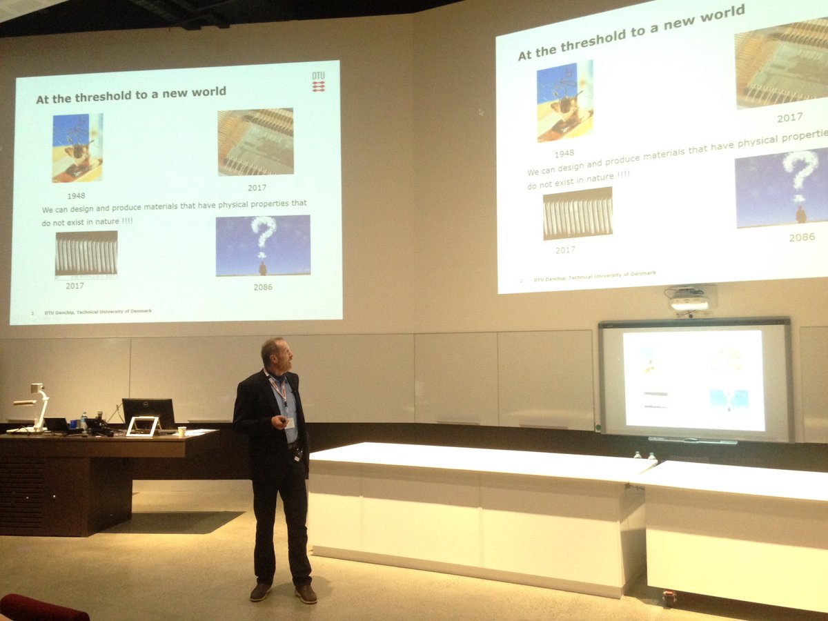 AnffSa's tweet photo. Jörg Hübner, Director National Center for Mikro- and Nanofabrikation Technical University of Denmark is our first guest #makeandmeasure2017 https://t.co/0zWUfgRwjL
