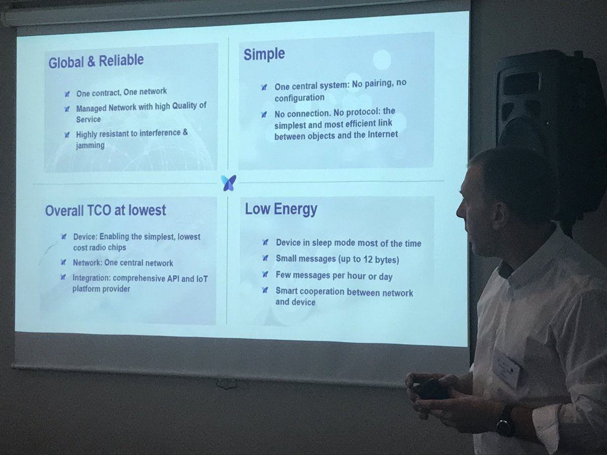 thinxtra's tweet photo. Sigfox in short at Avnet roadshow  #avnet #sigfox #lpwan #makeiotareality #thinxtra #wisol https://t.co/3BEdx9O33n