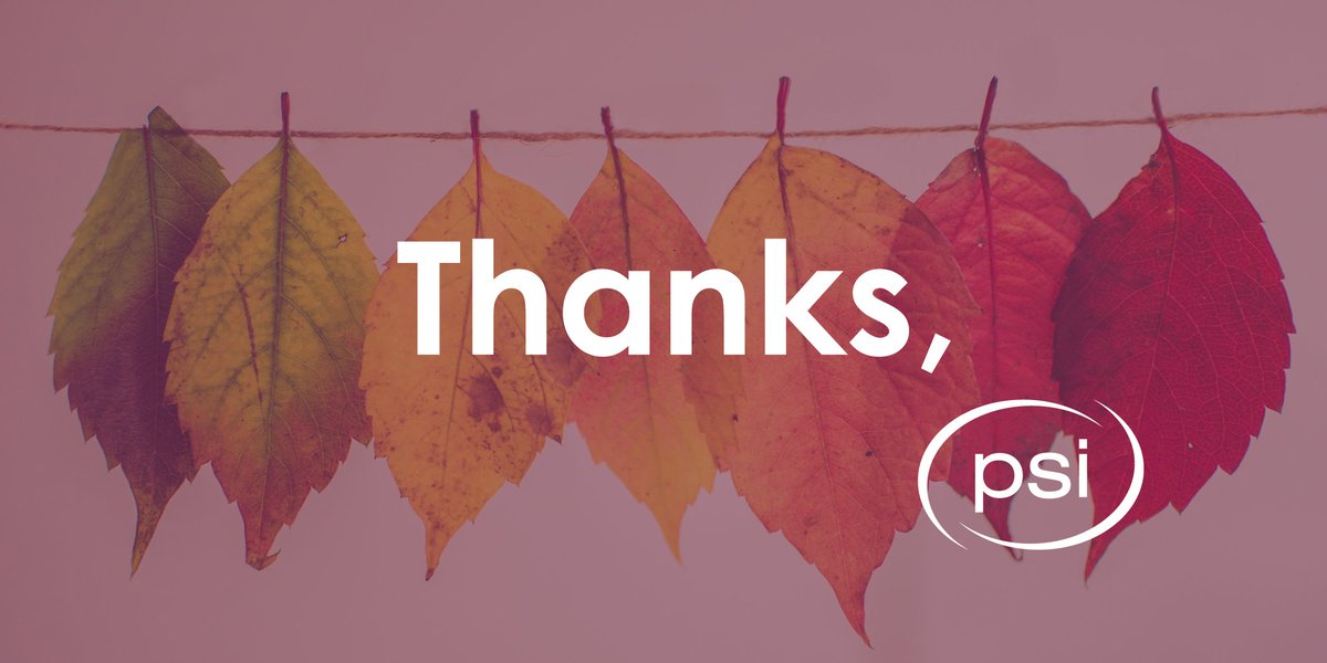 PSI_Education's tweet photo. Thank You to our 450+ clients in #HigherLearning who make work a joy, We hope you have a happy & restful holiday week with those who are nearest and dearest - Happy Thanksgiving from #psiEDU! https://t.co/mK0PSqVD7A