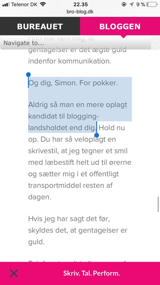 SimonCrackLinde's tweet photo. Aldrig har jeg fået en bedre kommentar til et blogindlæg 💌 tak @OleWitthoft #broblog https://t.co/oFN28KdLmV