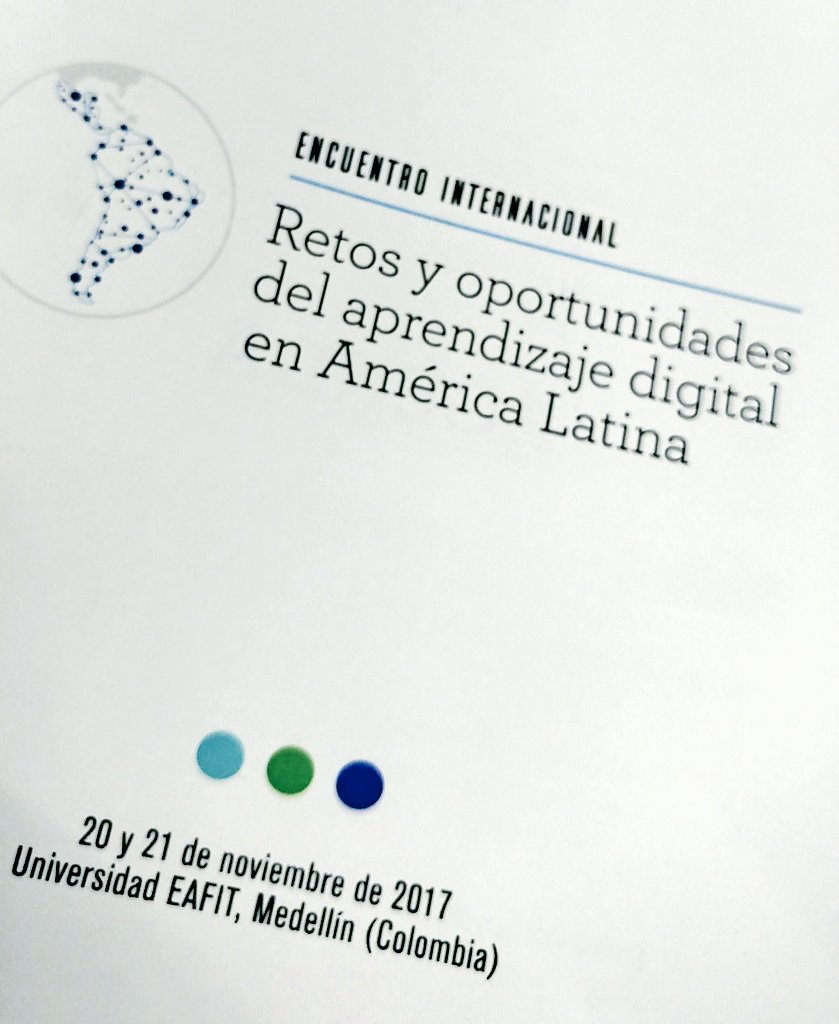 Finalizó el Encuentro Internacional "Retos y oportunidades del #AprendizajeDigital en #LATAM". Allí estuvieron presentes <a href="/LuliCardini/">Alejandra Cardini</a> y <a href="/lks1987/">L.Ks</a> en representación del <a href="/EduLabCIPPEC/">EduLab CIPPEC</a>. Gracias <a href="/IDRC_LAC/">IDRC en ALC</a>, <a href="/EAFIT/">Universidad EAFIT</a>  y <a href="/qadmon/">Diego Leal</a> por la invitación.
