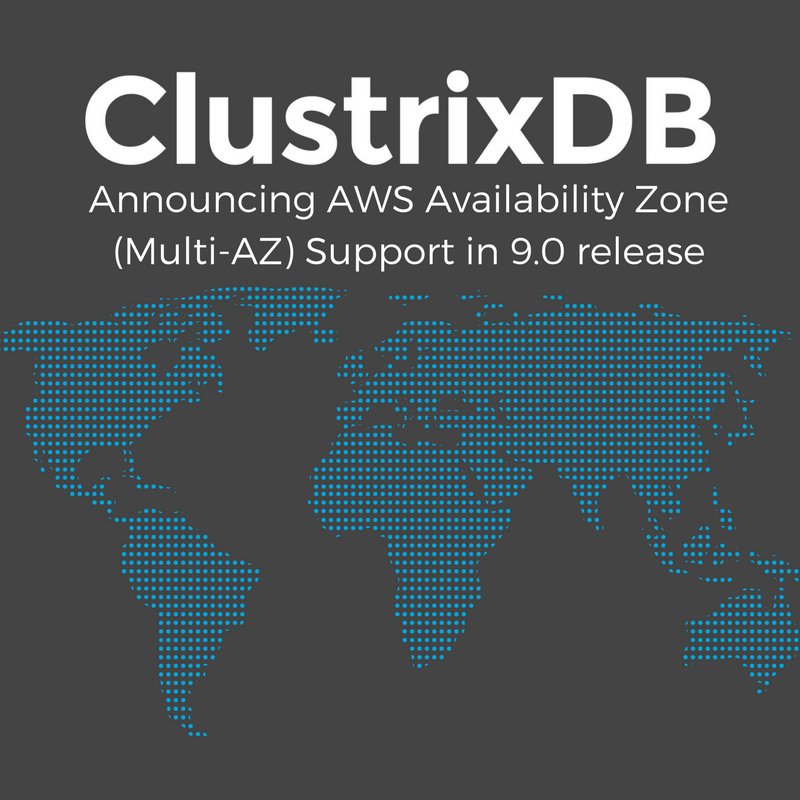 Clustrix's tweet image. ClustrixDB 9.0 supports deploying a single database across multiple AWS Availability Zones (AZs). Unlike other distributed RDBMSs available on AWS, ClustrixDB does not limit the number of read-writes nodes in each zone to a single master. Learn more: clustrix.com/press-release/…