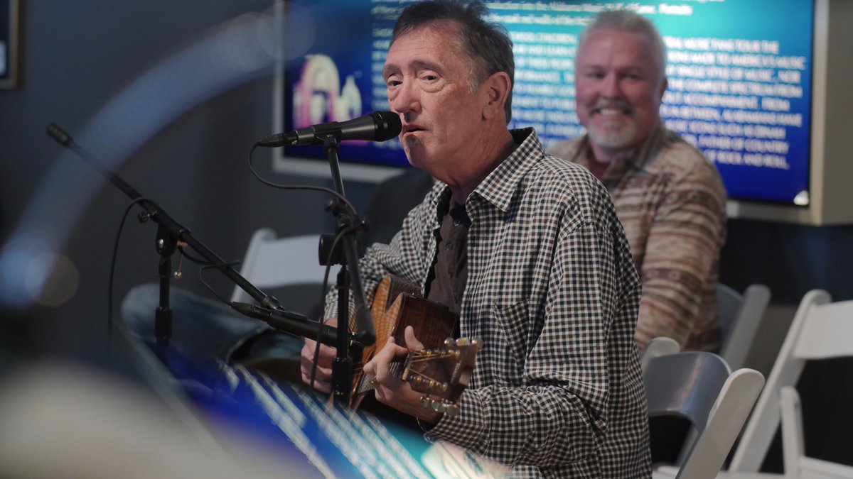 ALAMHOF's tweet photo. Today, the Hall of Fame welcomed the country group, Heartland, for a showcase unveiling. Walt Aldridge, songwriter of the band's hit song, I Loved Her First, performed the piece on their behalf. Afterwards, a Q&amp;A session was held for the group. https://t.co/FRG6Oeb0TW