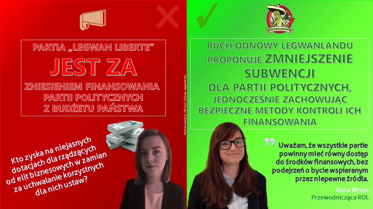 ROL_2018's tweet photo. #LegwanLiberte proponuje zniesienie finans. partii polit. z budżetu. - W ten sposób otwierają furtkę na niejasne wspieranie rządzących przez elity biznesowe - zauważa @anna_wrzos.

▶️ Dowiedz się więcej na https://t.co/WmPEC9pJdK…

#ROL2018  #PrzyszloscMaNaImieLegwanland https://t.co/JYA2LSh0IT