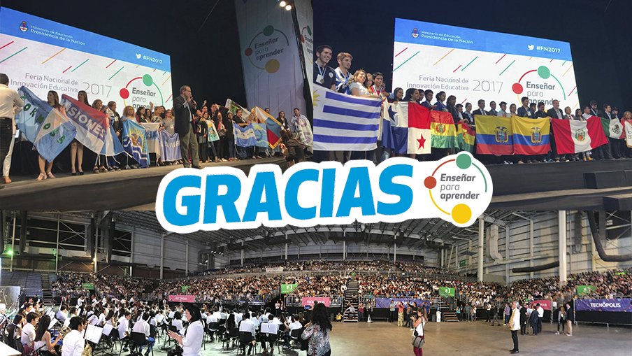 ¡Gracias a todos los equipos que participaron de la Feria Nacional de Innovación Educativa 2017 en <a href="/TecnopolisArg/">Tecnópolis Argentina</a> ! ¡Felicitaciones!👏👏👏 #FN2017