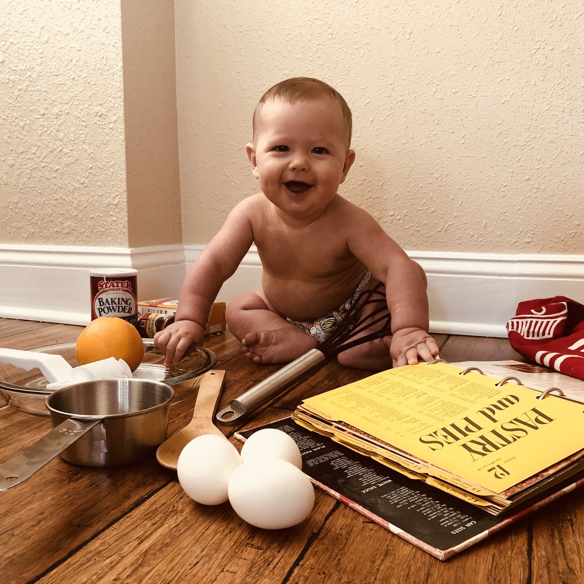 Bakellbaking's tweet photo. We have the cutest helper for our Thanksgiving baking? 😍 getting into our tools, I decided to roll with it... you know... tools I have from https://t.co/m8Iwu9oooa! 😜😘😍

#baking #bakell #livewell #bakewell #pies #pastries #homemade #thanksgiving #littlehelper #ourlittleone https://t.co/ISyUG8h6wA