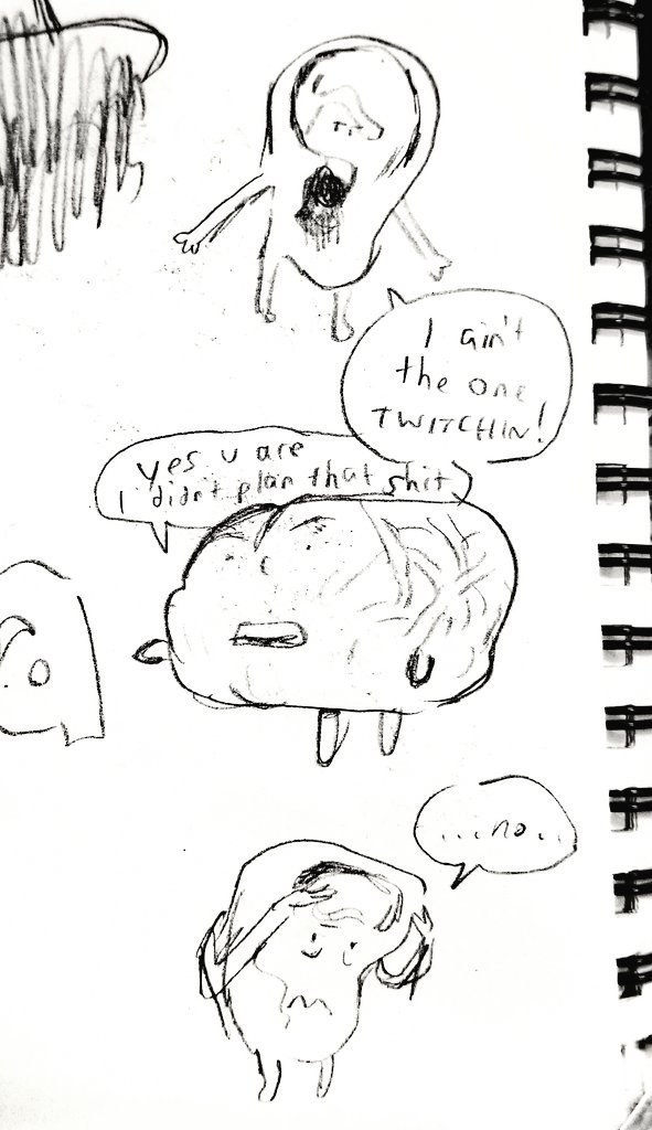 Involuntary reaction comic. 