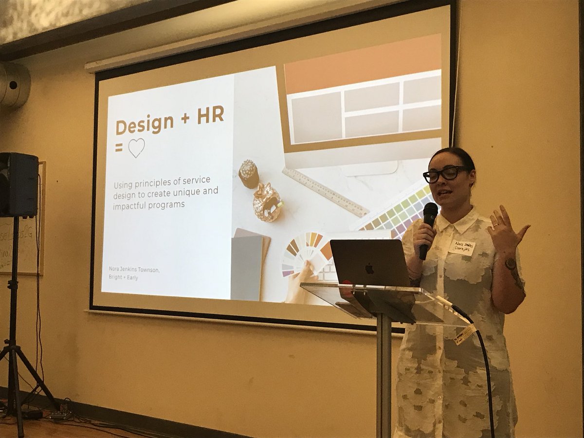 amandaono's tweet photo. Building a signature HR program through design thinking @NoraJKS #SHRC17 https://t.co/BM6zBaCwx3