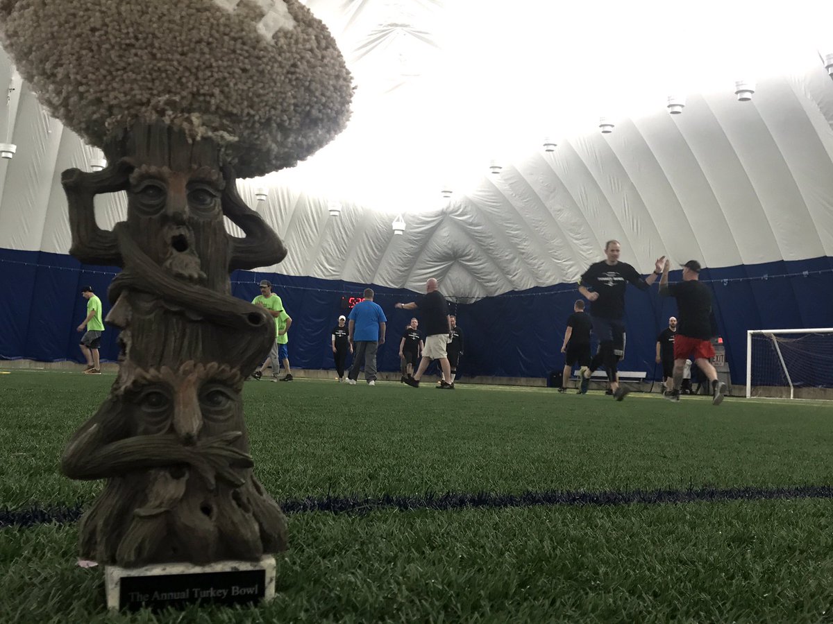 Renovation Systems Annual Turkey Bowl Championship Game is underway! For every touchdown we donate $50 to <a href="/ToysForTots_USA/">Toys for Tots</a>. $1,850 so far!