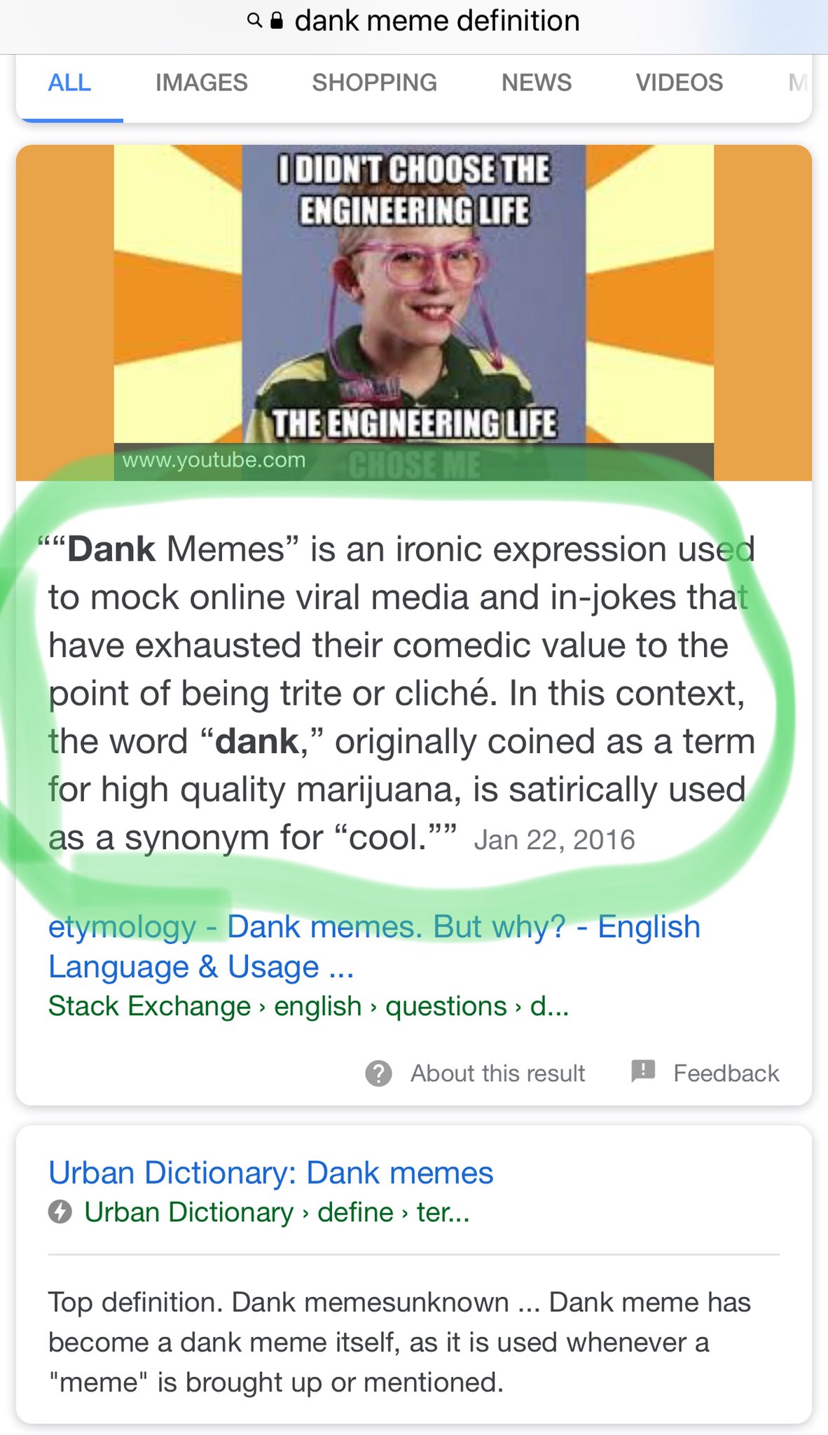 dank meme Meaning & Origin