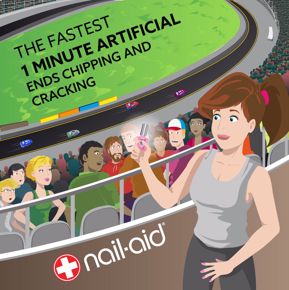 nailaidworks's tweet photo. THE PERFECT #MANI FOR THE #NASCAR
1 MINUTE ARTIFICIALS
A powerful treatment with incredibly hard iron formula to make soft, #weaknails look and feel like hard #acrylics. Added strengthening iron rebuilds dense layers for strongest #nails .
#nailpolish #nascar2017 #nascarnails https://t.co/Gy6UHfzJCQ