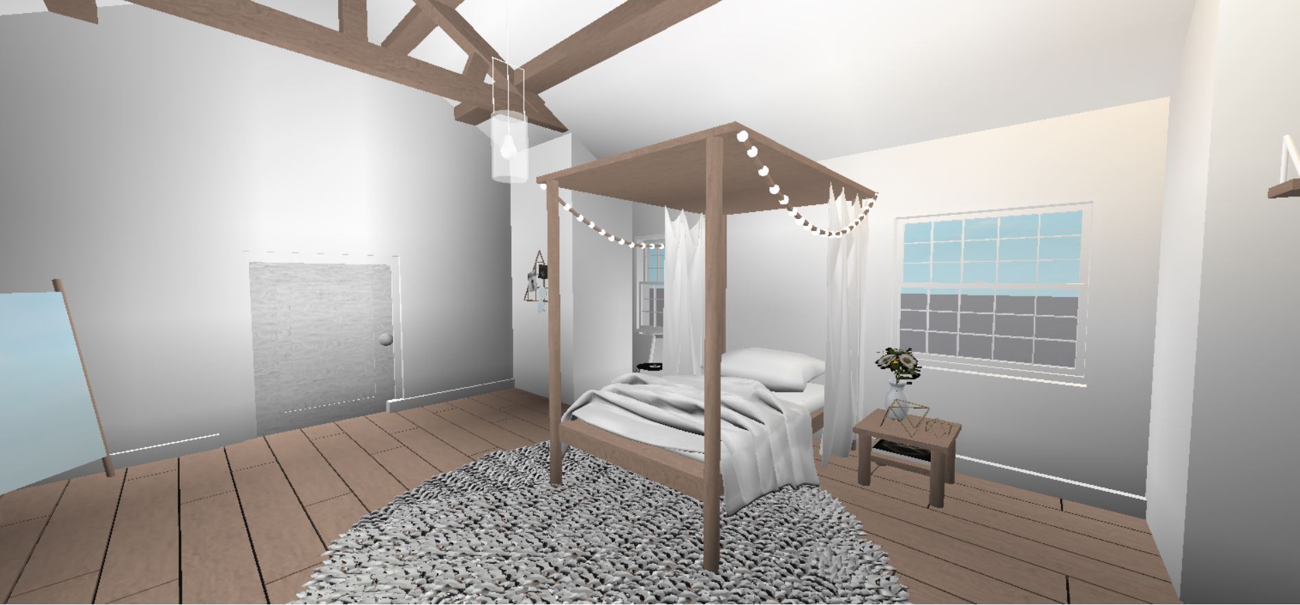 Ayzria On Twitter Neutral Bedroom Made In Roblox Studio - how to make a roblox bedroom