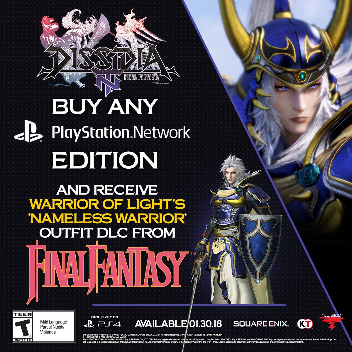 warrior of light dissidia nt