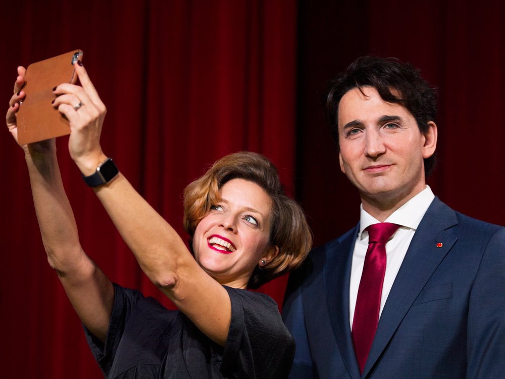 nationalpost's tweet photo. Montreal museum unveils wax Justin Trudeau: Recreating PM's great hair was biggest challenge https://t.co/d9aMra7wSr https://t.co/n0TnFBlpyz