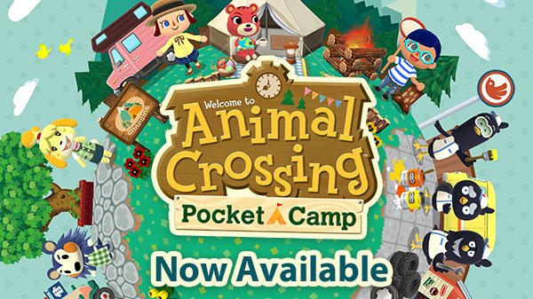 animalcrossing's tweet image. Animal Crossing: Pocket Camp is here! Have you started growing your campsite yet? #PocketCamp
