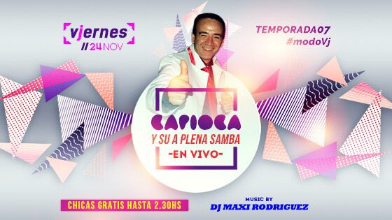 VjcostaVj's tweet photo. VJERNES!! Vuelve CAPIOCA!!
Chicas GRATIS hasta 2:30
Dj Maxi Rodriguez!!
#vjernes #verano #modoVj https://t.co/5h0T1tzKrF