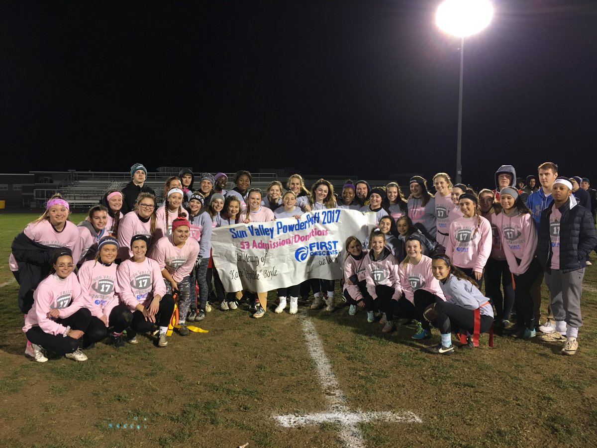 mrs_nbowman's tweet photo. Congrats to the juniors/freshman for winning #powderpuff this year! Also huge shout out to all of the fans for raising over $520 tonight for #firstdescents https://t.co/s97S32Ttts