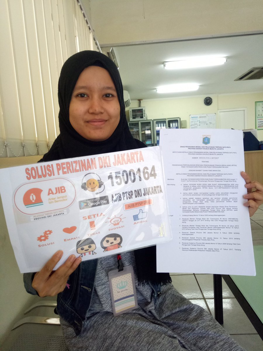AgeHarry's tweet photo. Tanya AJIB ☎1500164 👍RPTKA Yayasan Kursi Roda dan Pusat Persahabatan Asia @AJIBPTSPDKI @layananjakarta @don_magnifico @ricki_mulia @edyJDM #MelayaniJakarta #YukPakaiAJIB https://t.co/gZCQZPK7cY