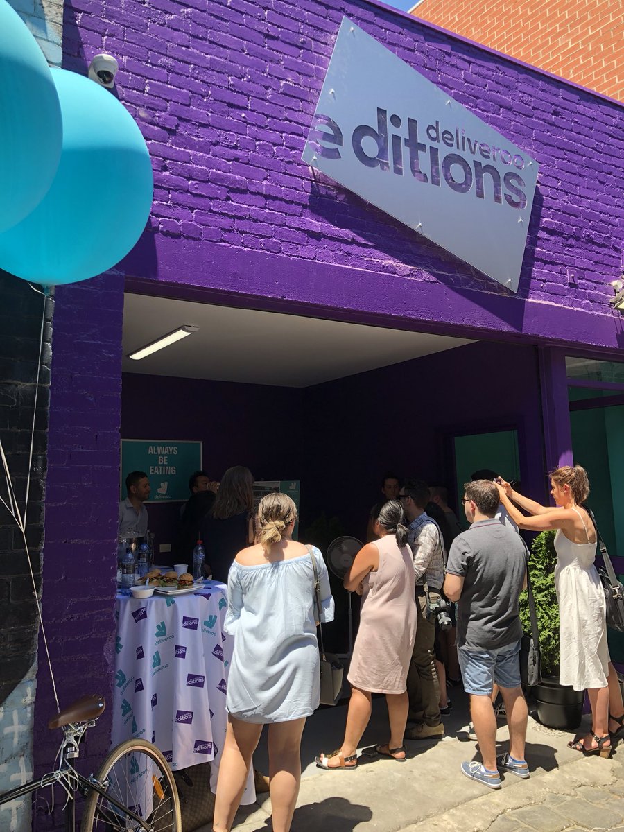 goodkind's tweet photo. With the @FrankAustralia team handling the launch of the latest @Deliveroo_AU Editions kitchen in Melbourne https://t.co/UBgFz1kZLN