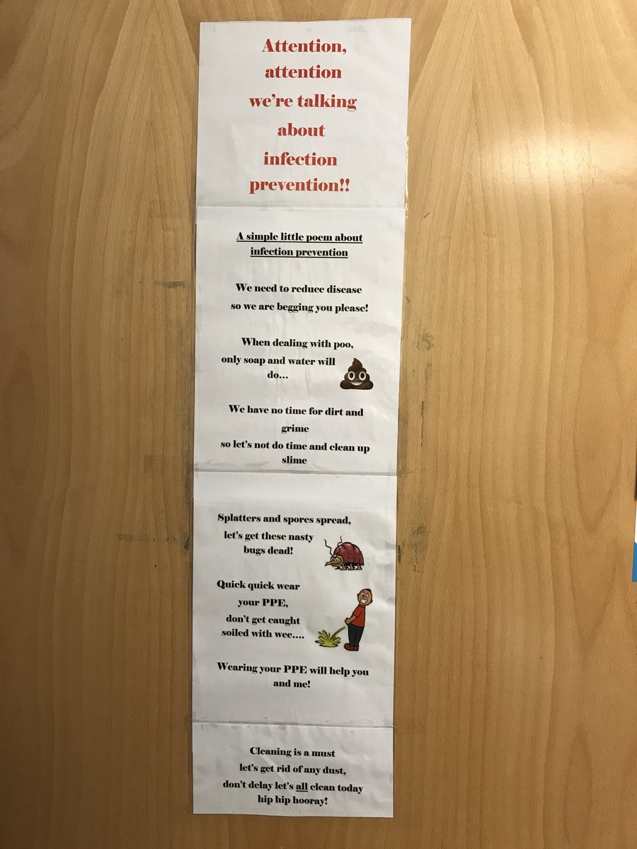 crystalcoe28's tweet photo. On ward 307 as a team we have come up with a catchy little poem for #ICweek @DerbyHospitals 👍🏻 we’re keeping up with infection prevention and making it fun at the same time 😆 https://t.co/2uKvNWnTut