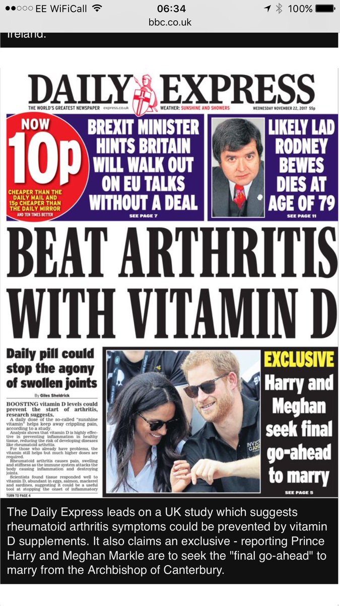 Here comes the sun...Vit D and Arthritis in pole position thanks to research in Birmingham and London #BSR #inflamage_uob
