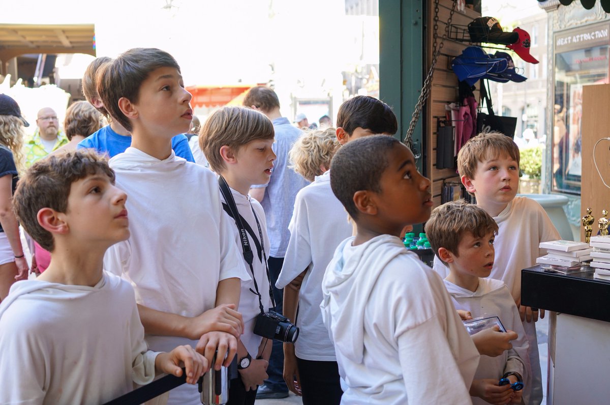 Grauman's Chinese Theatre, #Hollywood Blvd, <a href="/officialLibera/">Libera</a> in tourist mode. #Libera #boy #singers | libera.org