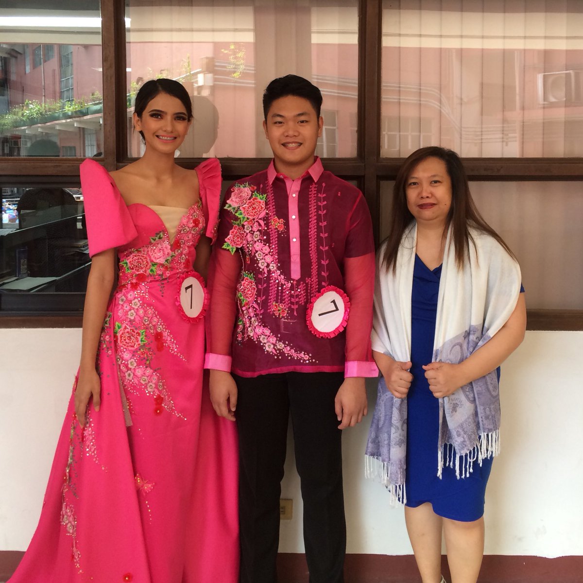 CEU_OSC's tweet photo. School of Optometry’s Filipino Fashion Festival Representatives, Ms. Najma T. Bindarwish and Mr. Rocky C. Rivera together with Dean Jessica F. Torre and Faculty. https://t.co/VIsltOWRU5