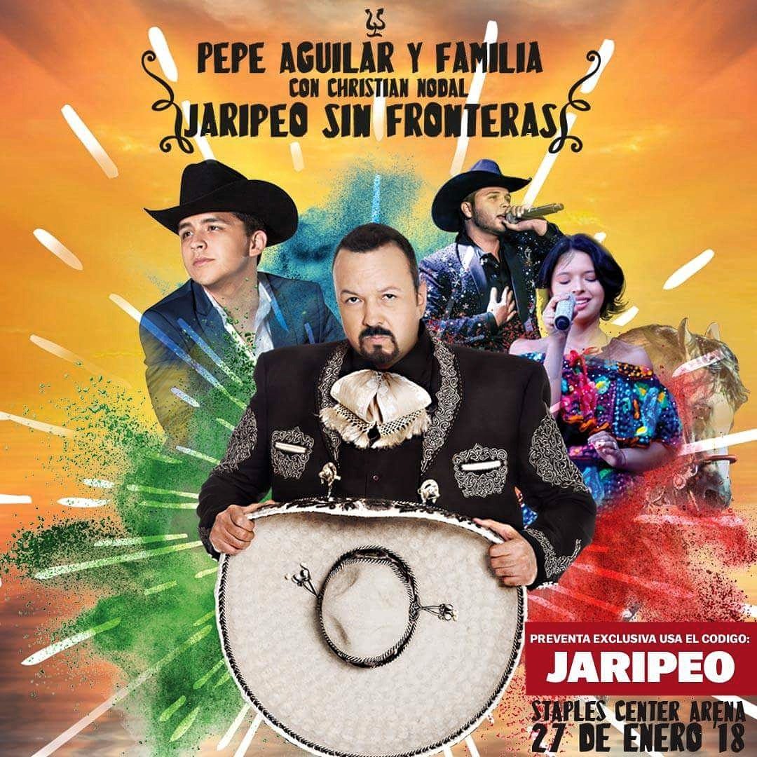 BackstagePepe's tweet photo. Ya están listos #PpFans?!
@PepeAguilar @LAguilarOficial y @AngelaAguilar__ llegan al #StaplesCenter con jaripeo en Enero!!
Pre-venta exclusiva mañana apartir de las 10AM (Pacifico) Clave: JARIPEO
https://t.co/DMG6ozArTH https://t.co/vfalqQt5UU