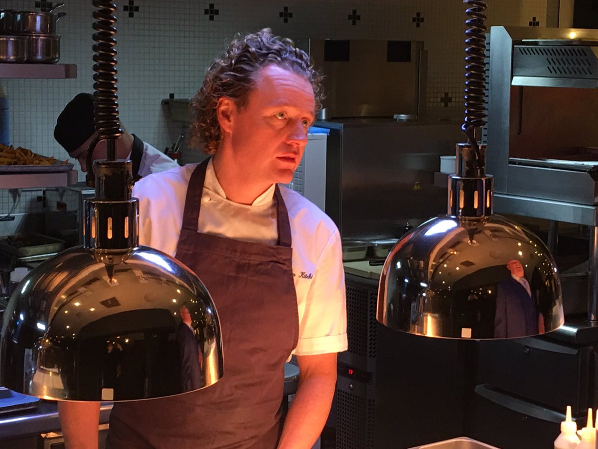 b4films's tweet photo. Day one, chef one of the Michelin stars, Tom Kitchin https://t.co/hHevBUoaJ6