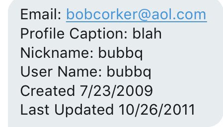ethan2369's tweet photo. @JoshRosner Why not break the news on @SenBobCorker @AshleyMadison account will @ChuckGrassley @TGowdySC @jasoninthehouse investigate? Here is the proof with his Ashley Madison account number, the address he listed is close to one of his offices. @CNNMoney @MSNBC @SquawkCNBC @60Minutes #NEWS https://t.co/WCPYC4CGAj