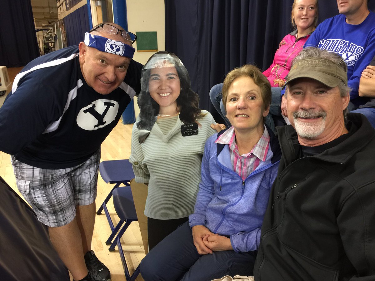 YuuBates's tweet photo. We ❤️#byuwvb!!  North end front row!! https://t.co/01qHuaFlF0
