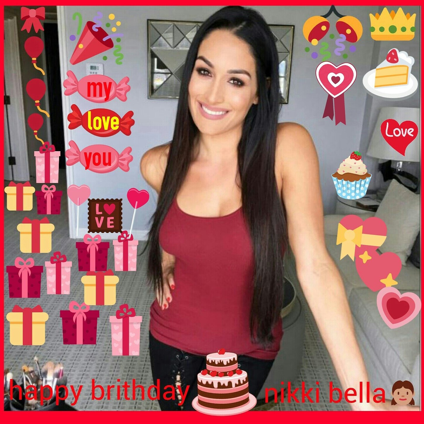    Happy birthday my pretty nikki bella       