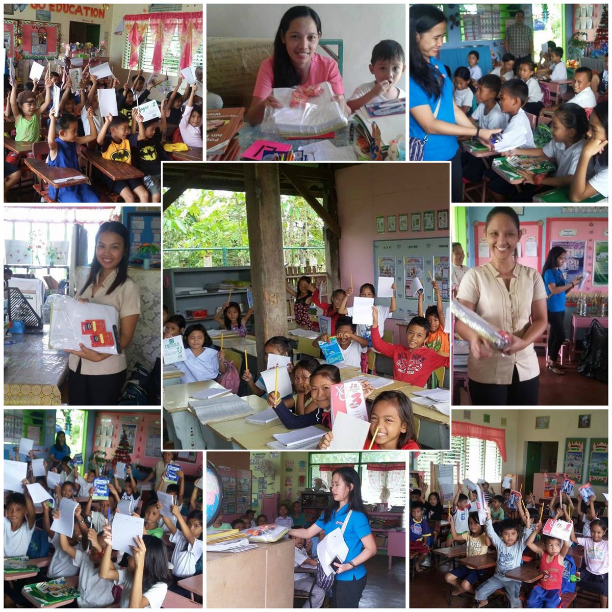 Visayans's tweet photo. The lovely kids and teachers of our adopted rural elementary schools say thank you to everyone who supports us with the #AdoptASchoolProject! โฅ๏ธ๐โฅ๏ธ#VolunteerForTheVisayans #MakeADifference https://t.co/M8sipqJOQq