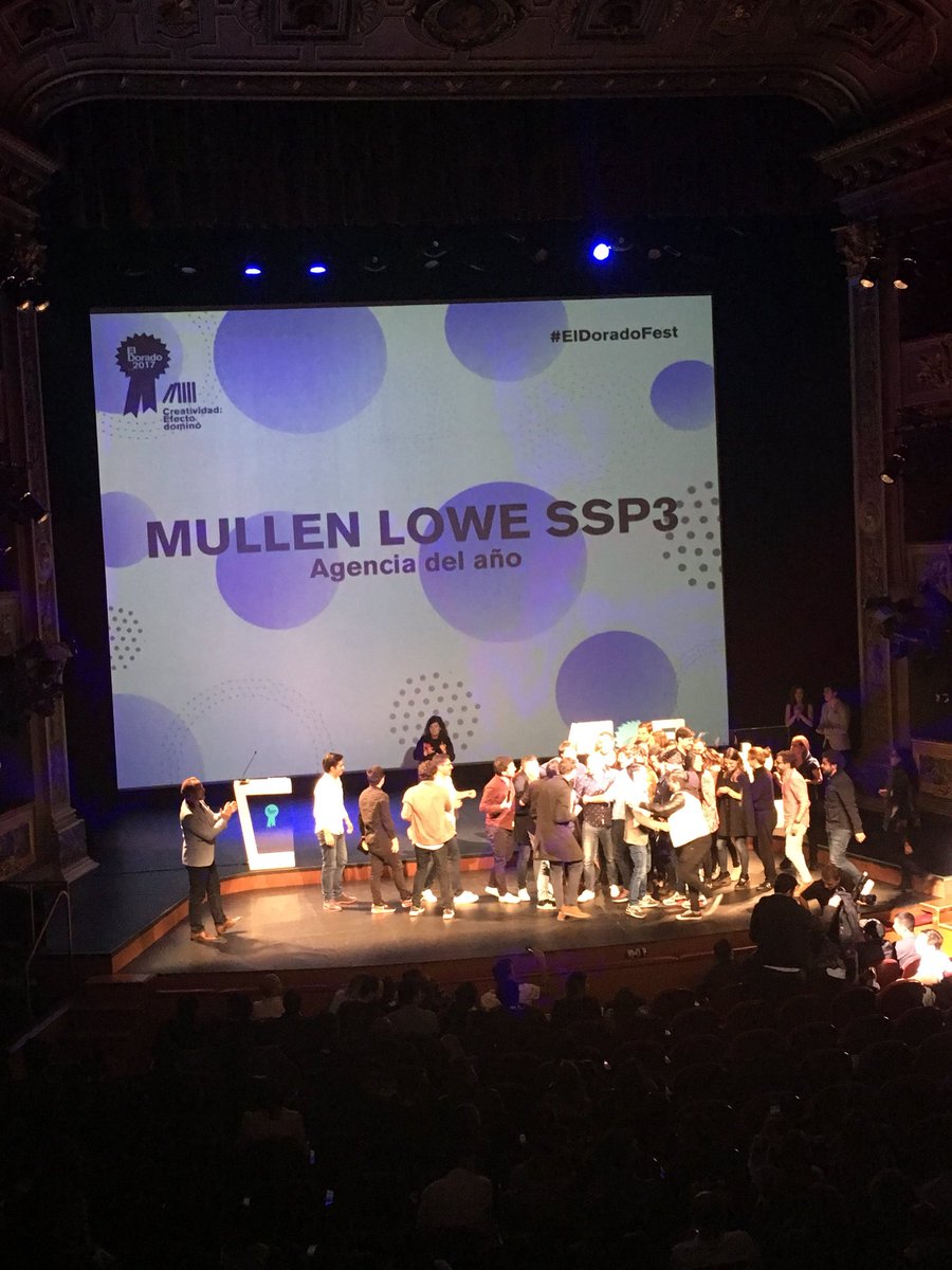 Mejor Agencia del Año 2017 es <a href="/MullenLoweSSP3/">Mullenlowe Group Colombia</a> #PremiosElDorado #ElDoradoFest