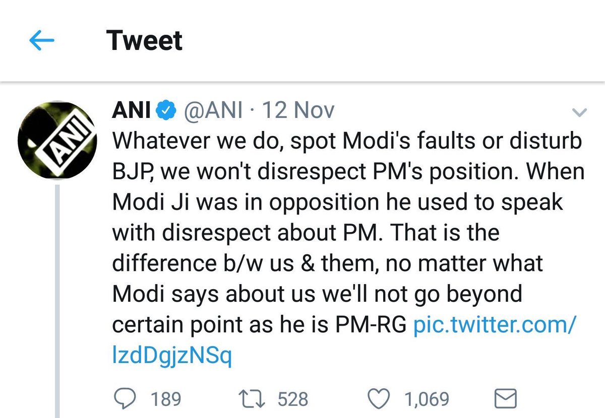 Sumeet_1272's tweet photo. Yet another disrespect to our PM #Modi ji. 😡😠
@bjp4india these congress people have forgotten that every such tweet is a nail in their coffin.
#GarjegaGujrat
#GameOfGujrat
#CongChaiSelfgoal
#CongChaiwalaAttack
https://t.co/SBQyXZlFcN