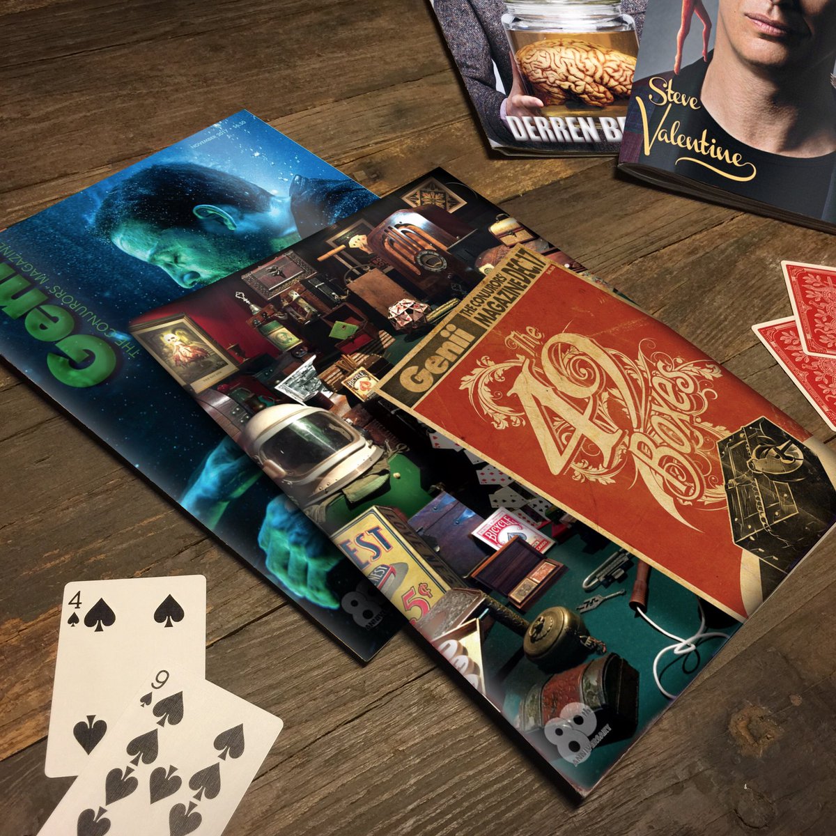 the49boxes's tweet photo. 49 Boxes landed the Cover of Genii Magazine! https://t.co/v8mHOq6Hlu