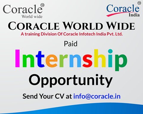 DigitBlockchain's tweet image. coracleworldwide.com join for intrenship with coracle world wide ...A training division of Coracle Infotech India Pvt Ltd