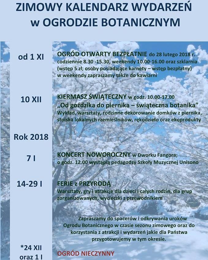 obpowsin's tweet photo. nasz zimowy rozkład jazdy ❄️
korzystajcie, wybieracie, uczestniczcie 🙂
#obpowsin #zima2017 #propozycje #wydarzenia #events #ogródbotaniczny #botanicgarden #warszawa #warsaw https://t.co/IZHKfBAcAT https://t.co/H1aorBp7EB