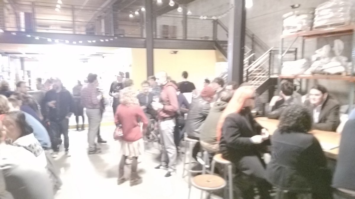 jimjimmayo's tweet photo. Vibrant Seattle Indie scene at Optimism Brewery #indiedev #8circuitstudios https://t.co/TkJ0SI19MP