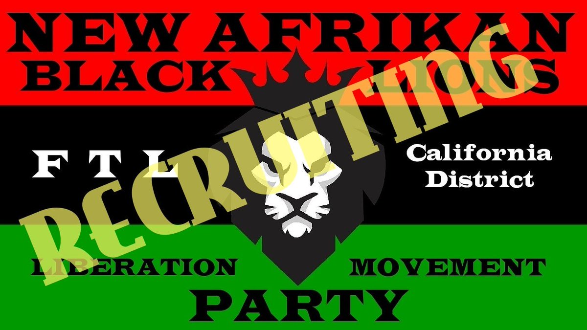 chiefjaku's tweet photo. New Afrikan Black Lions Party is

Currently RECRUITING new members...

Member can be Man or Woman must be Afrikan Descent ONLY...

If you live in the Southern California area #LongBeach #LosAngeles #Compton #Inglewood #Carson #Anaheim #Norwalk #Newafrikan #PGRNA #NABLP https://t.co/UnnHyk0LKG