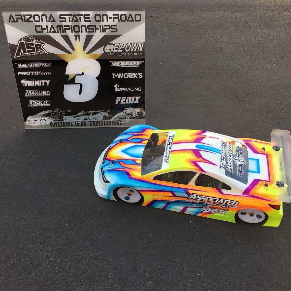 ActivRc's tweet photo. 2017 Arizona State On-Road Championships at Arizona Scale Racers!
ActivRC team driver Brian Bosley finished with a podium 3rd in Mod TC and 5th in 17.5 TC.
#activrc #teamassociated #weareae #1upracing #teampowersusa #rushrctire
https://t.co/JFdaeb9c0s https://t.co/2xDul9RIhs