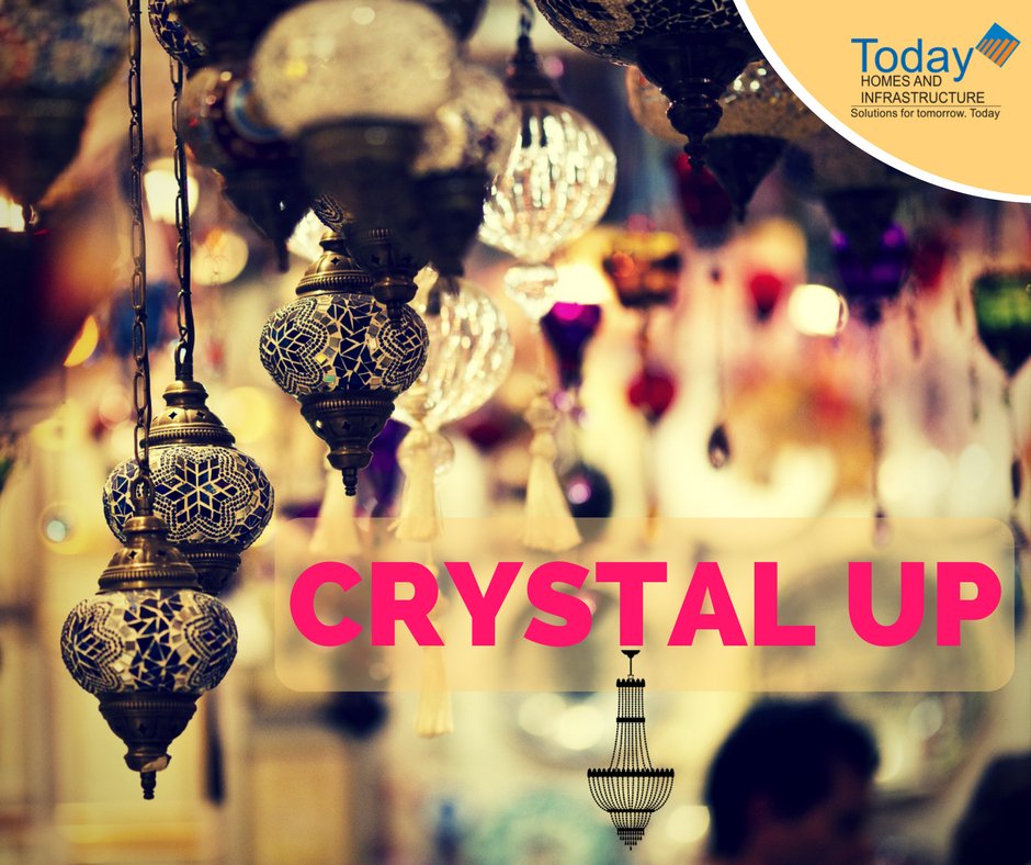 Use crystals of various shapes and sizes to light up your home #TodayHomes #BeautifulHomes