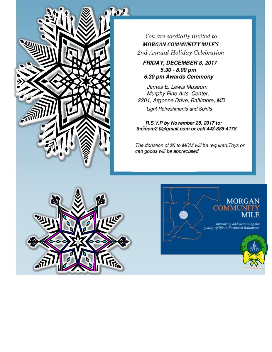 mcm2_0's tweet photo. Save the date!! MCM Xmas party 2017. It's gonna be so much funπ€©π
πΊ #NortheastBaltimore #Morganstateuni #MCMiscomingtotown #Eastcoldspring #HolidaysAreComing #holidayseason https://t.co/qrg2RjeJpD