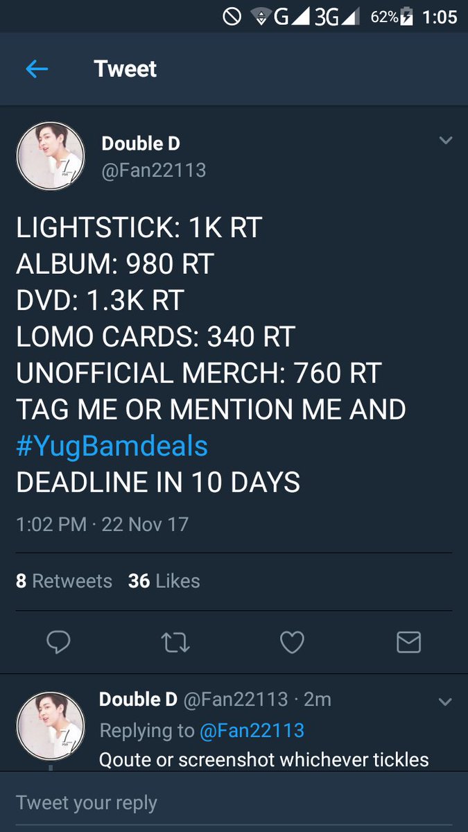 SolomonTae18's tweet image. Fam help another RT deal plsss 🎉🎉📌📌
I really want a BTS Hoodie plss 
🎉760 rts 
🎉Ends in 10 days 
🎉I'll do RtxRt just reply below 
🎉Let's help each other 
Thank you @Fan22113 for this saranghae #YugBamdeals