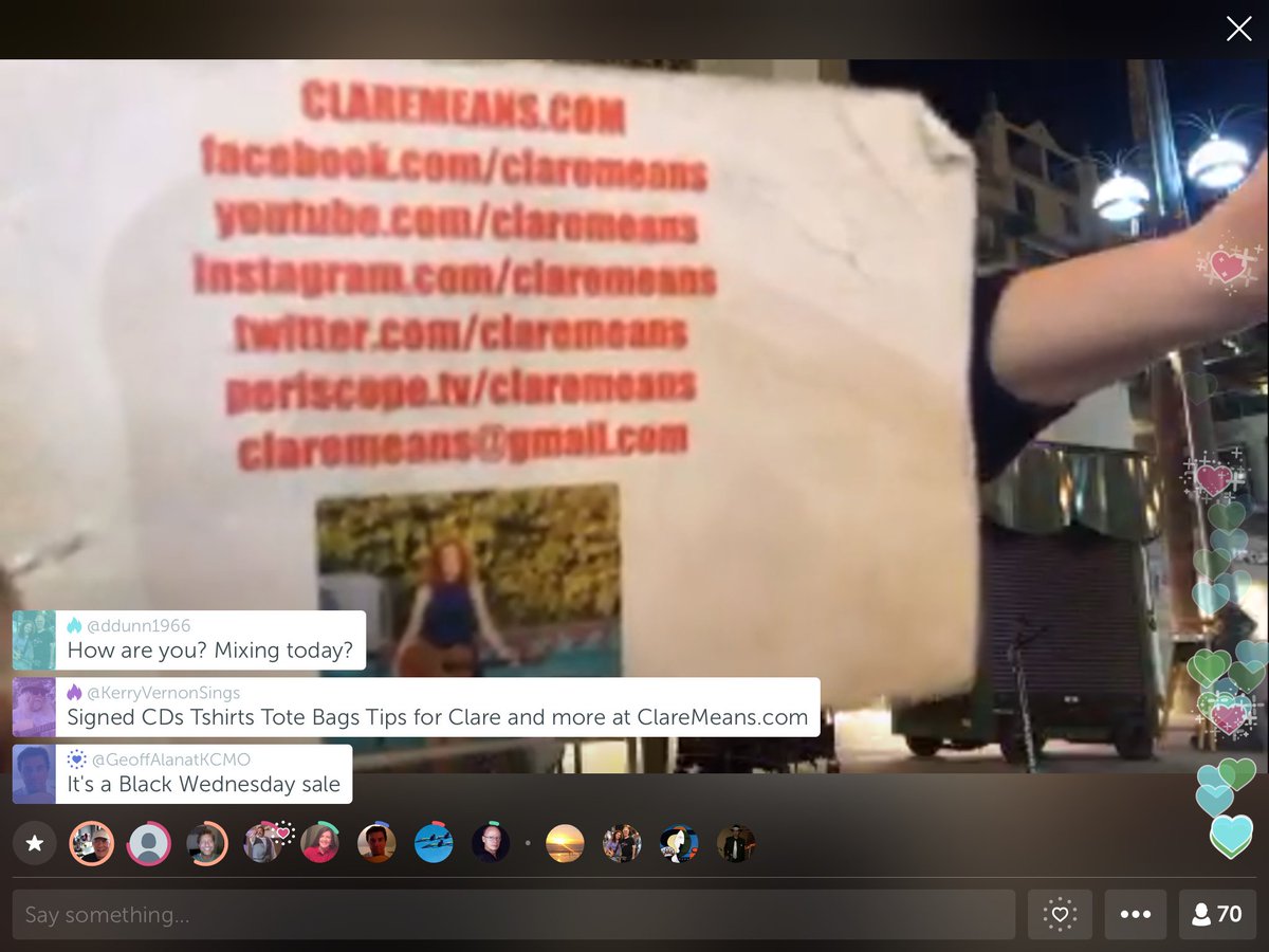 KerryVernonMusc's tweet photo. .@ClareMeans on #Periscope: Singing on #thirdstpromenade ❤️🎸🎶 @jimmyfallon #music https://t.co/0mqa6obhWc https://t.co/b6ucYAD124