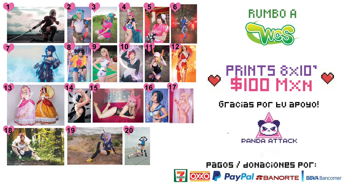 cosplay_cine_mx's tweet photo. @azulettecosplay #AzuletteCosplay RUMBO AL WCS!!!
Hola! y bueno, por motivos del WCS estaré vendiendo de manera online PRINTS!, Solo esta semana!
Manda un inbox aqui a la pagina para pasar numero de deposito
Son $100 + $30 de envio por correos de Mexico!
https://t.co/dUbvbO5YYt https://t.co/5uqFvUIEIc