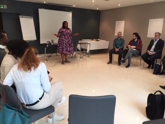 RevenueDev's tweet photo. #RDFRetreat Day 2: The team started the day with a breathing exercise (yoga) led by #Myriam. Staff currently having a team breakout session on thematic topics. #RevenueDev #RDF https://t.co/IiGoZVxFqn