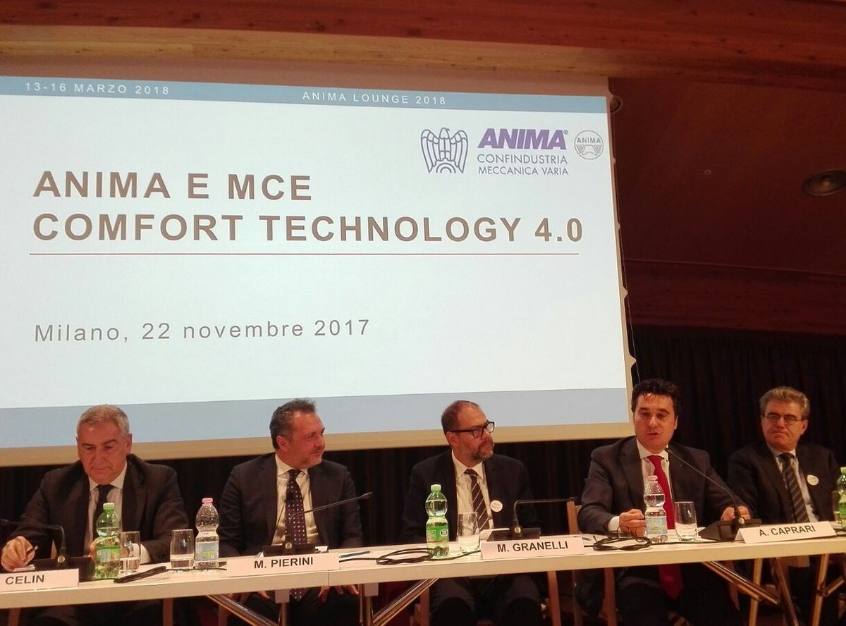 FieraMilanoSpa's tweet photo. #Sinergievincenti: @Fed_Anima partner di @mcexpocomfort fin dagli esordi. #Caprari
#Tempodi #comfortTechnology 4.0
#MCE2018 #BIE2018 https://t.co/0uH9lAwJVN
